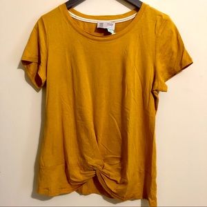 Anthropologie mustard top